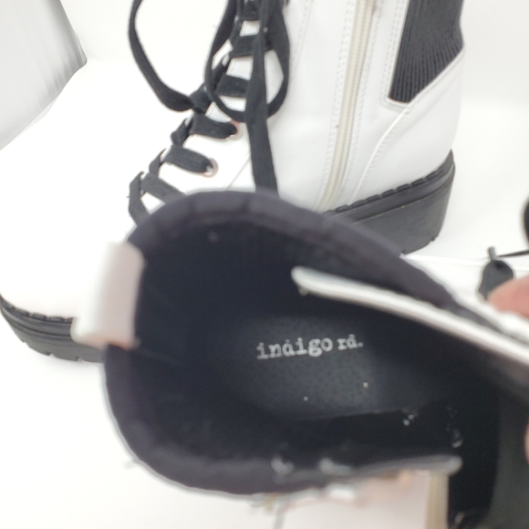Indigo Road Wilder Combat Boots - Women's - Black and White Size 8 1/2 - Picture 10 of 15